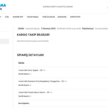 Buharama.com Vozol Likit Orijinalliği Şüpheli!