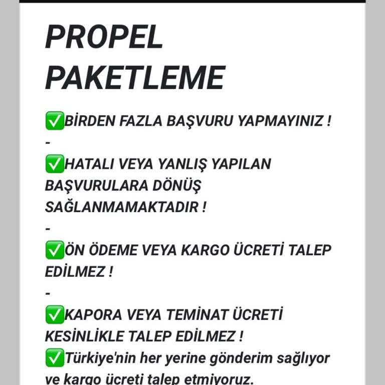 Propel Paketleme Evde İş Paketleme