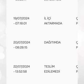 PttAVM PTT Kargo Günlerdir Sattığım Ürünleri Teslim Etmiyor
