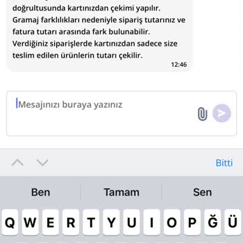 Getir Teslimat Bedeli Alındı Ve Canlı Destek Çok Kötü