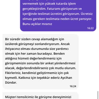 Getir Teslimat Bedeli Alındı Ve Canlı Destek Çok Kötü
