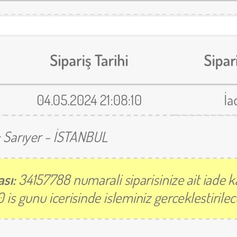 Sefamerve İade Ödemesi Yapmıyor
