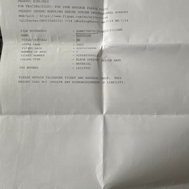 Pegasus Kayıp Valiz Mağduru Ve Tazminat Gecikmesi