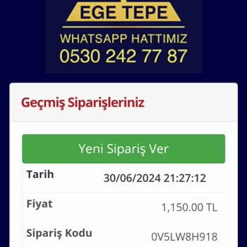 Ege Tepe Gönderilmeyen Sipariş Hk. Da