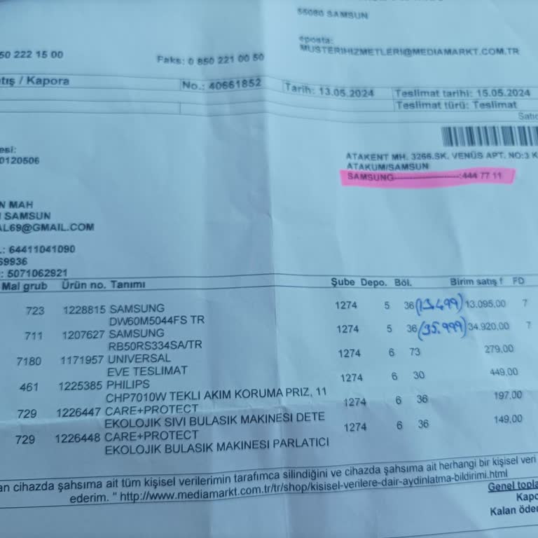 Samsung Bulaşık Makinem Arızalandı Servis Gelmiyor.