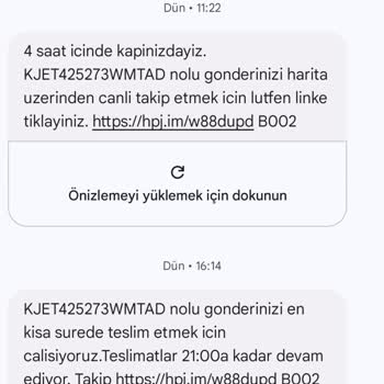 Hepsijet Yalova Şubesinin Sorumsuzluğu.