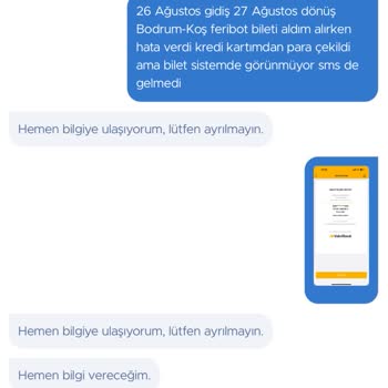 Obilet Para Çekildi Bilet Oluşmadı