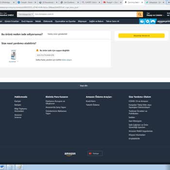Amazon Yanlış Ürün Gönderip İade Veya Değişim Yapmıyor.