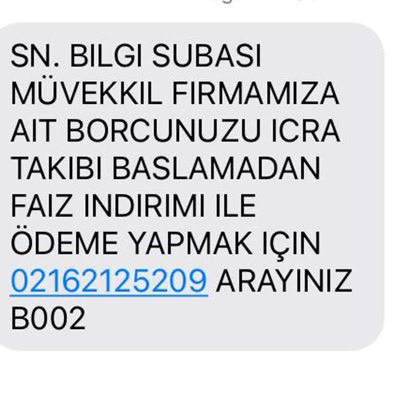 Metka Hukuk Asılsız Borç Mesajı