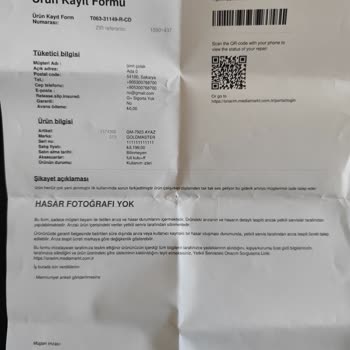 Media Markt : Arızalı Ürüne İade Değişim Yok,