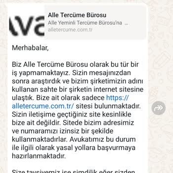 Alle Paketleme Şikayet Bildirimi Ve Sorumsuzluk Bildirimidir.