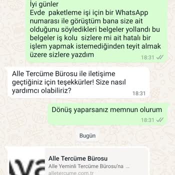 Alle Paketleme Şikayet Bildirimi Ve Sorumsuzluk Bildirimidir.