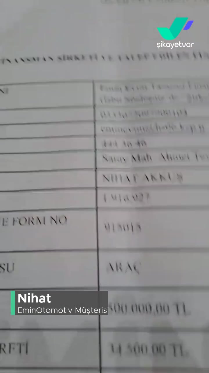 EminOtomotiv Sözleşmeye Uyulmadı, Mağdur Edildim Ve Ne Olacağı Belli Değil! videonun kapak resmi