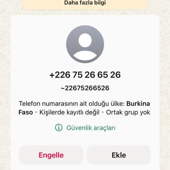 WhatsApp İlgisiz Kişi Veya Numaralardan Gelen WhatsApp Mesajları