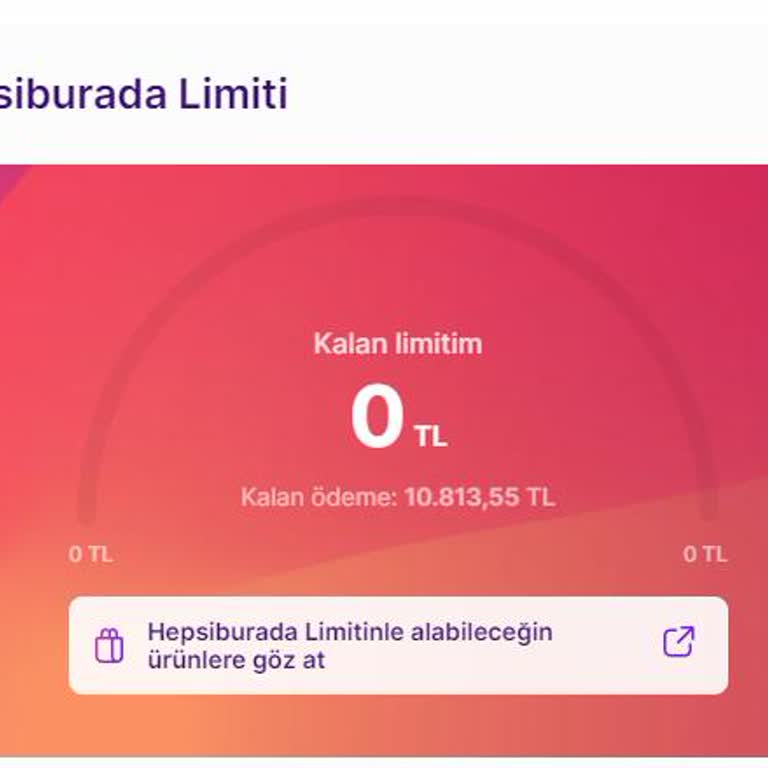 HepsiPay Hepsiburada Limitim Sıfırlanmış-hepsiburada Limiti