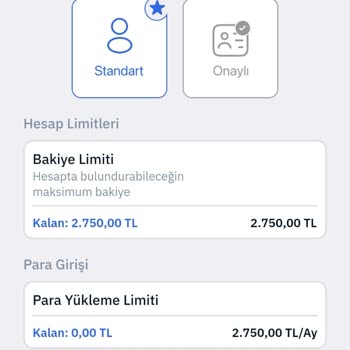 MoneyPay Standart Hesabın Yükleme Limitini Açmıyor, Faiz İşletiyor