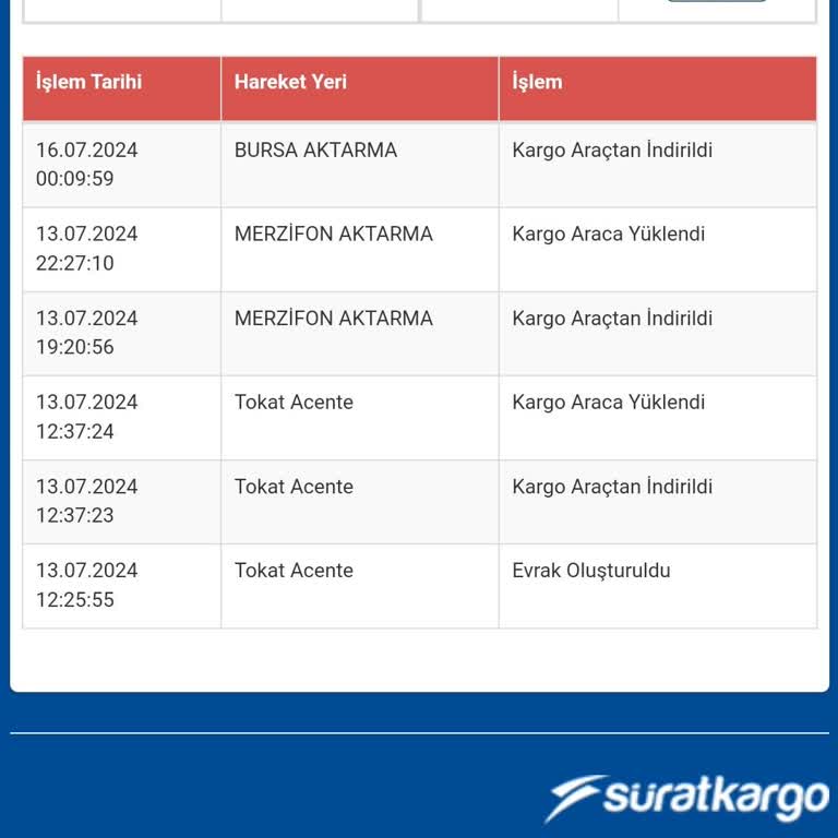 Sürat Kargo'nun Ürünü Teslim Etmemesi