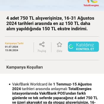 VakıfBank Worldcard Kampanya Sorunu