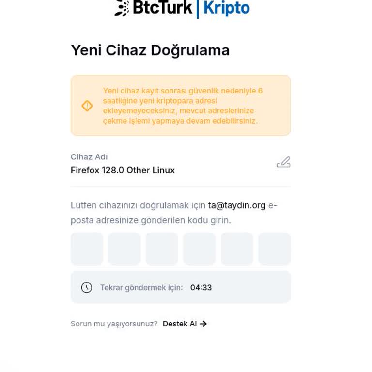 BTC Türk Hesabımı Bloke Etti