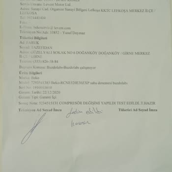 Beko Buzdolabı Arızasının Onarım Surecinde Yasanan Aksaklıklar.