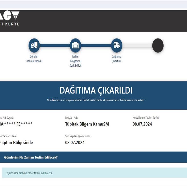 AGT Kurye (aynigunteslim.com) 15 Günlük Gecikme Ve İlgisizlik