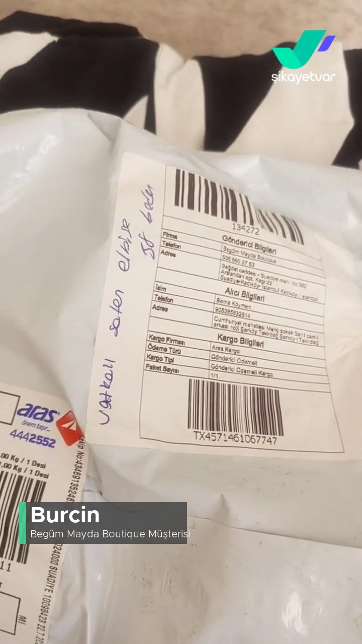 Begüm Mayda Boutique Elbisenin Hatalı Ve Söylenenden Farklı Gelmesi videonun kapak resmi