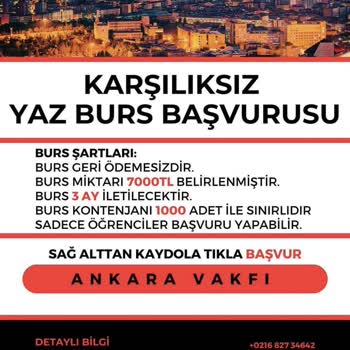 Ankara Vakfı (Burs Başvurusu) Ankara Vakfi (Burs Başvurusu) Bilgilerimin Çalınması