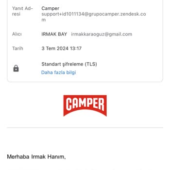 Camper Ayakkabı Teslim Edilememe