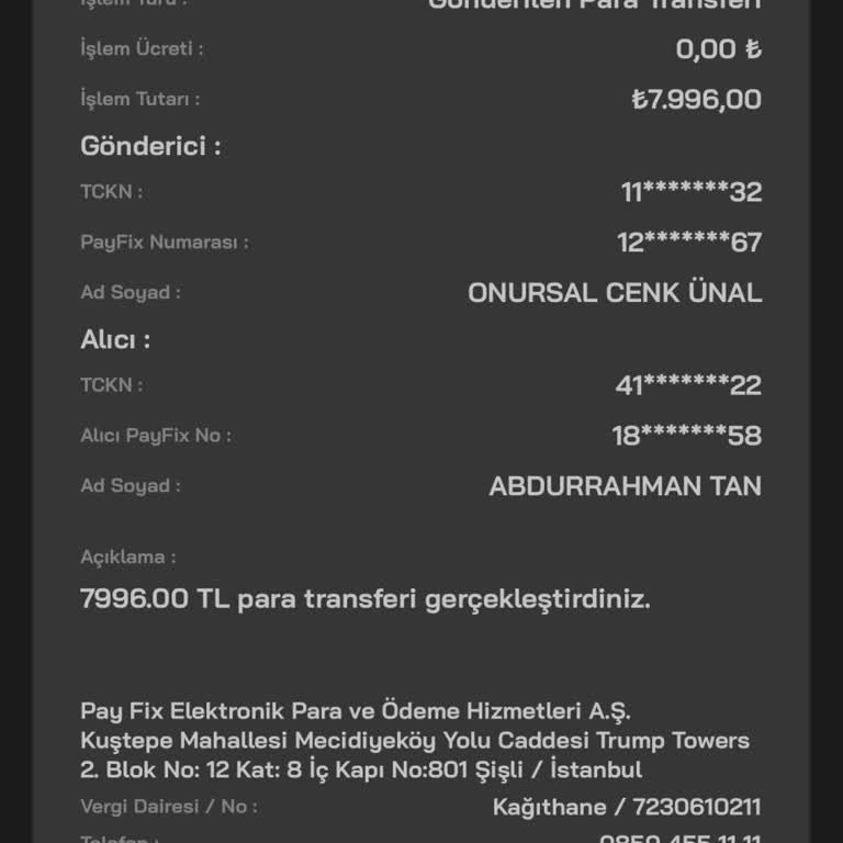 PayFix Bütün Bakiyem Çekildi