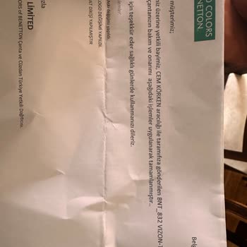 Benetton Marka Kol Çanta Askı Yeri Kopması