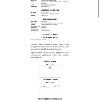 Vestel Anka Teknik Firması Klima Bakım Ücreti 4.500 TL