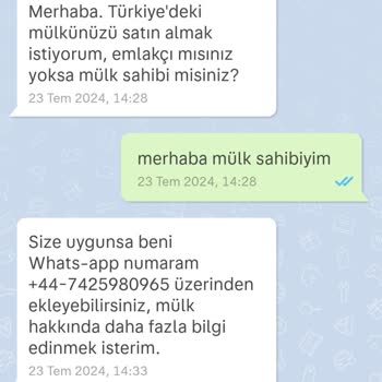 Sahibinden.com Bot Mesajlar +44 Numaralar