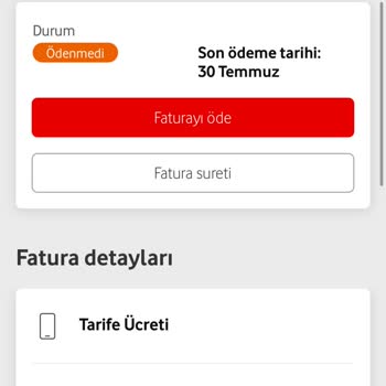 Vodafone Koç Ailem Yanlış Fatura