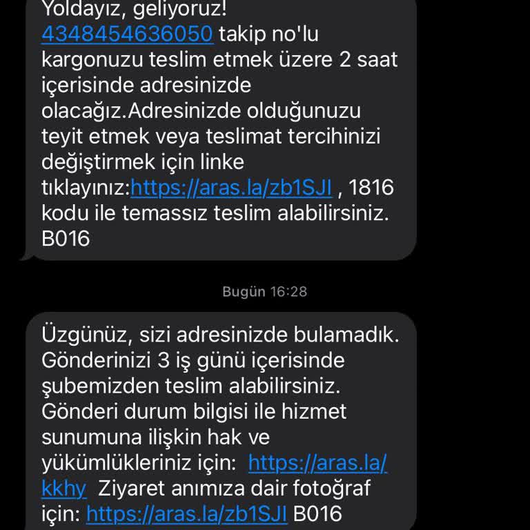 Aras Kargo Torbalı Şubesi Adreste Yok Sorunu