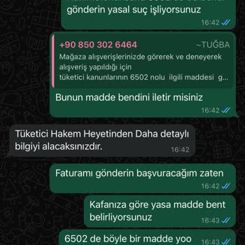 Tuğba Giyim Yasaları Çiğniyor İade Veya Değişim Yapmıyor