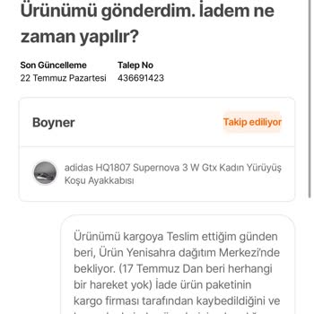 Hepsiburada İade Kayıp Kargosu Hk.