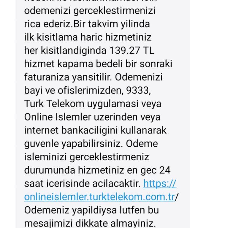 Türk Telekom Fazladan Ödenmiş Faturalar