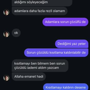 İtemSatış Kısıtlama Nedeniyle Mağduriyet Yaşıyorum