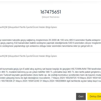 Turkcell Kurumsal Hat Transferi Ve Paket Tanımlama Sorunları