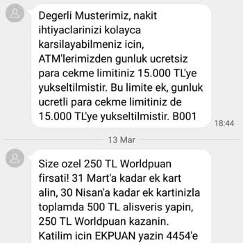 Yapı Kredi ATM Günlük Para Çekme Limitim Habersiz Düşürülmüştür!