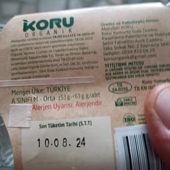 A101 De Koru Organik Yumurta Bozuk
