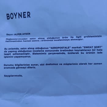 Boyner'den Alınan 1 Günde Solan Şort