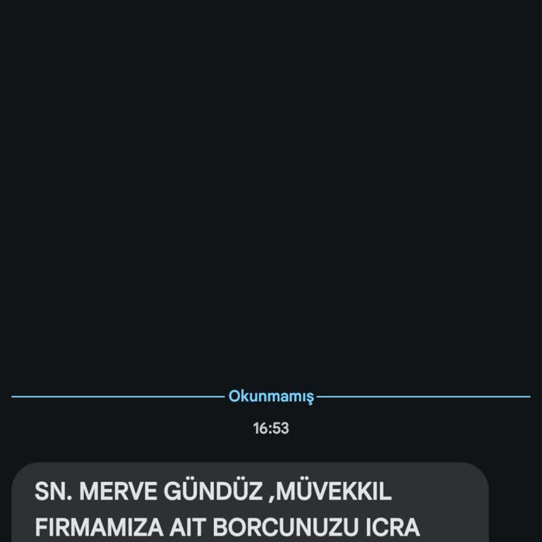 Metka Hukuk (SMS) Hukuk Bürosu Tarafından Haksız İcra Mesajı