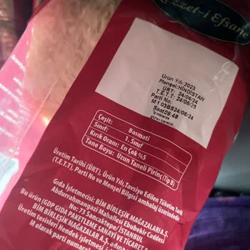 BİM Basmati Pirinç Küf Tatı