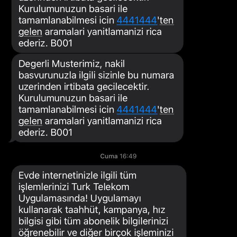 Randevu Verip Gelmeyen Türk Telekom