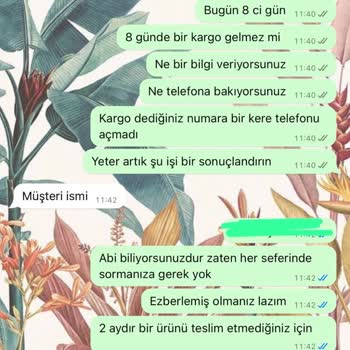 Modern Home 2 Aydır Teslim Edilmeyen Ürün