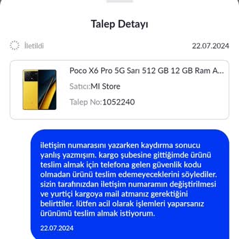 Pazarama İletişim Numaramı Bir Türlü Düzeltmiyor.