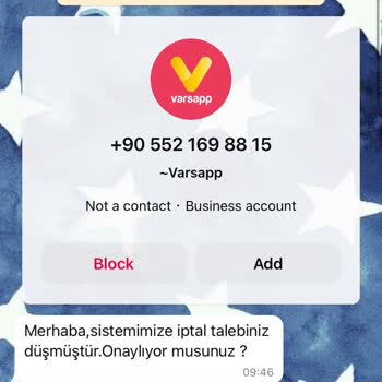 Varsapp Uygulamasında Sipariş Teslimat Sorunu