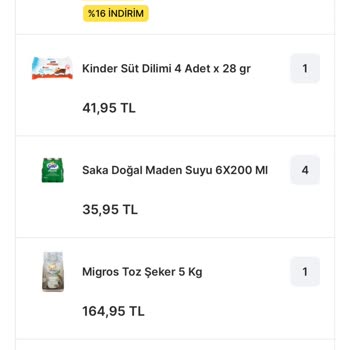 Migros Sanal Buzu Çözülmüş Ürünler