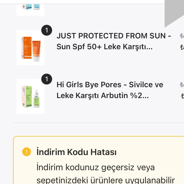S'he Vec. İptal Edilen Ürünler